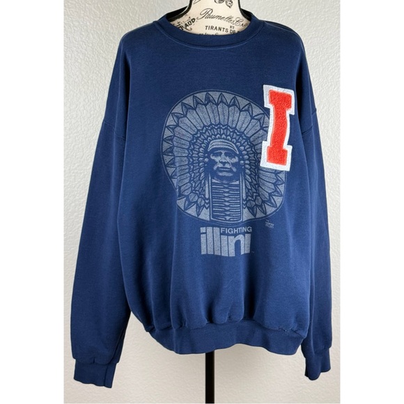 University of Illinois 90s Fighting Illini Collegiate Sweatshirt, Large - Picture 5 of 11